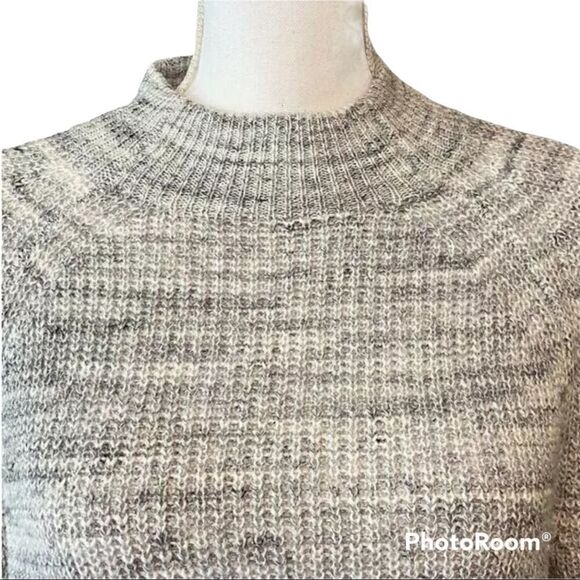 Caslon space dye sweater grey/ivory combo NWT XS - Picture 2 of 7